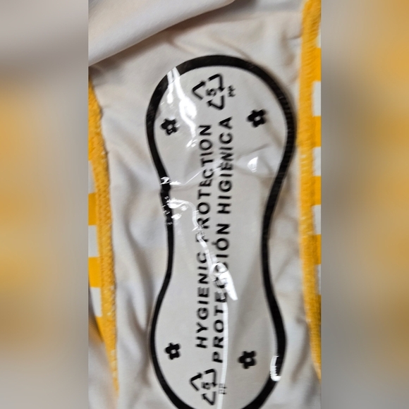 One Piece Bathing Suit Swimsuit Golden Yellow Floral Tie Front And Shoulders L - Picture 5 of 6